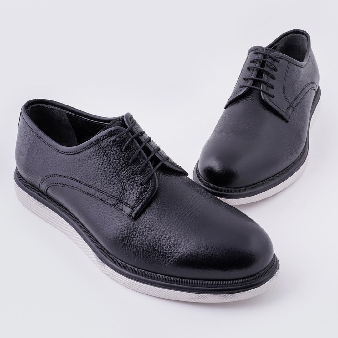 Pure Leather Men's Casual Shoes Comfortable Sole Lace-Up - 56.066.17